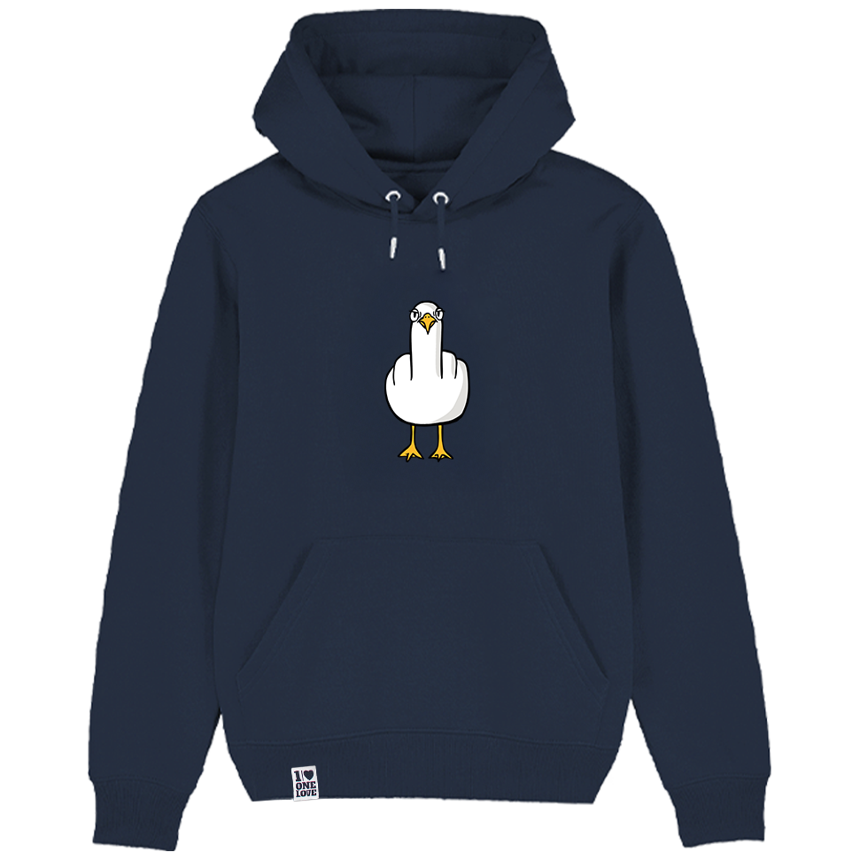 F**k You Möwe - Unisex Hoodie | 100% Bio-Baumwolle | Backprint