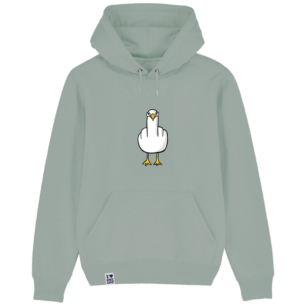 F**k You Möwe - Unisex Hoodie | 100% Bio-Baumwolle | Backprint