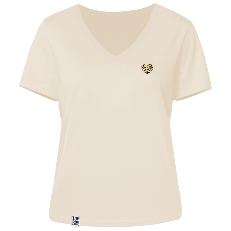 Wellenherz  - Damen Shirt | V-Ausschnitt