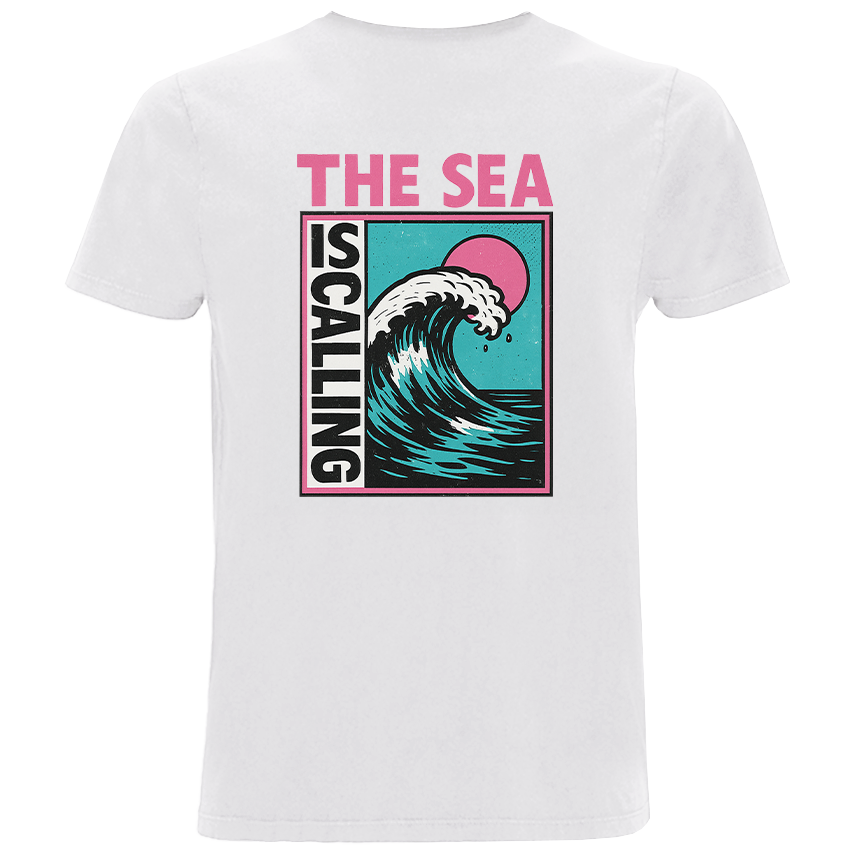 The Sea Is Calling - Herren Shirt | 100% Bio-Baumwolle | Backprint