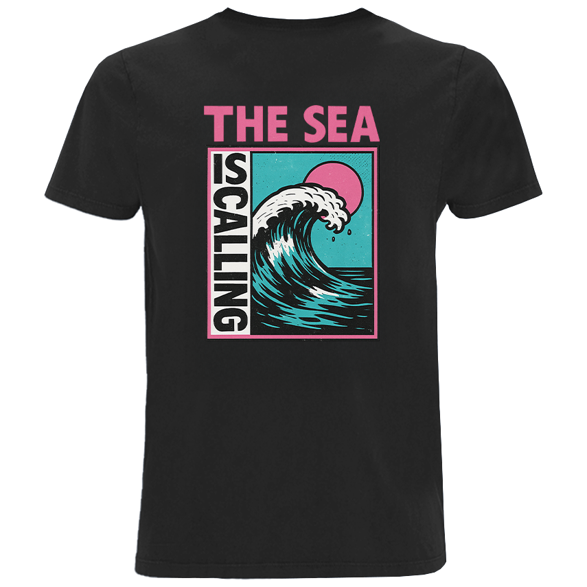 The Sea Is Calling - Herren Shirt | 100% Bio-Baumwolle | Backprint
