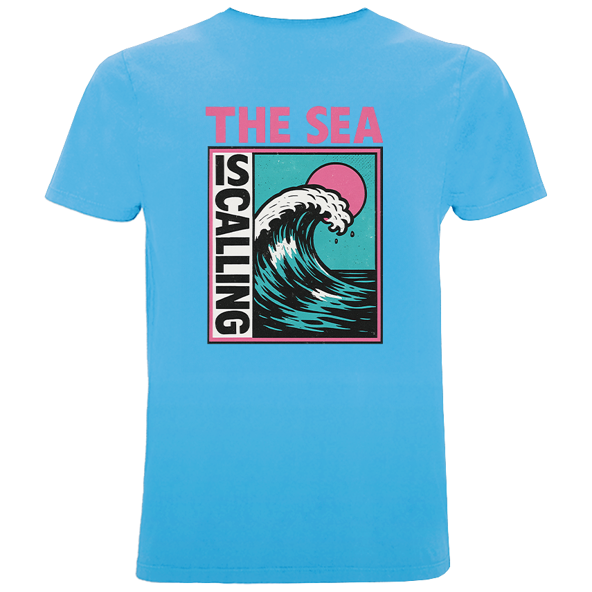 The Sea Is Calling - Herren Shirt | 100% Bio-Baumwolle | Backprint