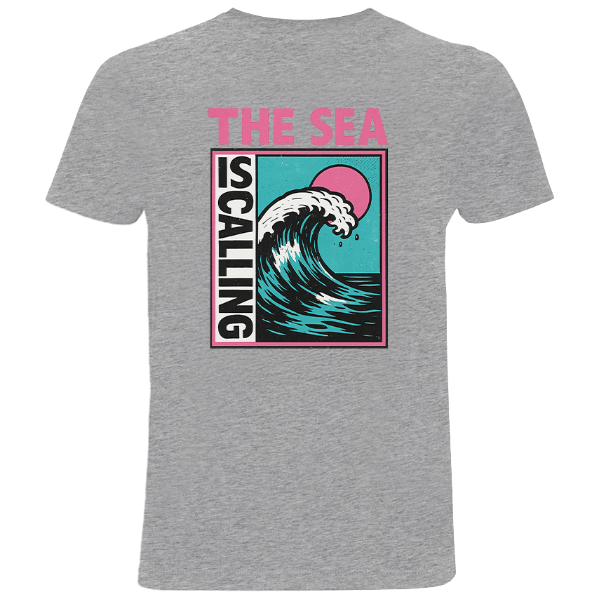 The Sea Is Calling - Herren Shirt | 100% Bio-Baumwolle | Backprint
