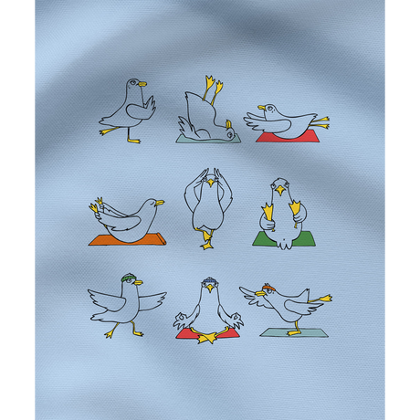 Yoga Möwen – Damen Shirt | V-Ausschnitt | Backprint