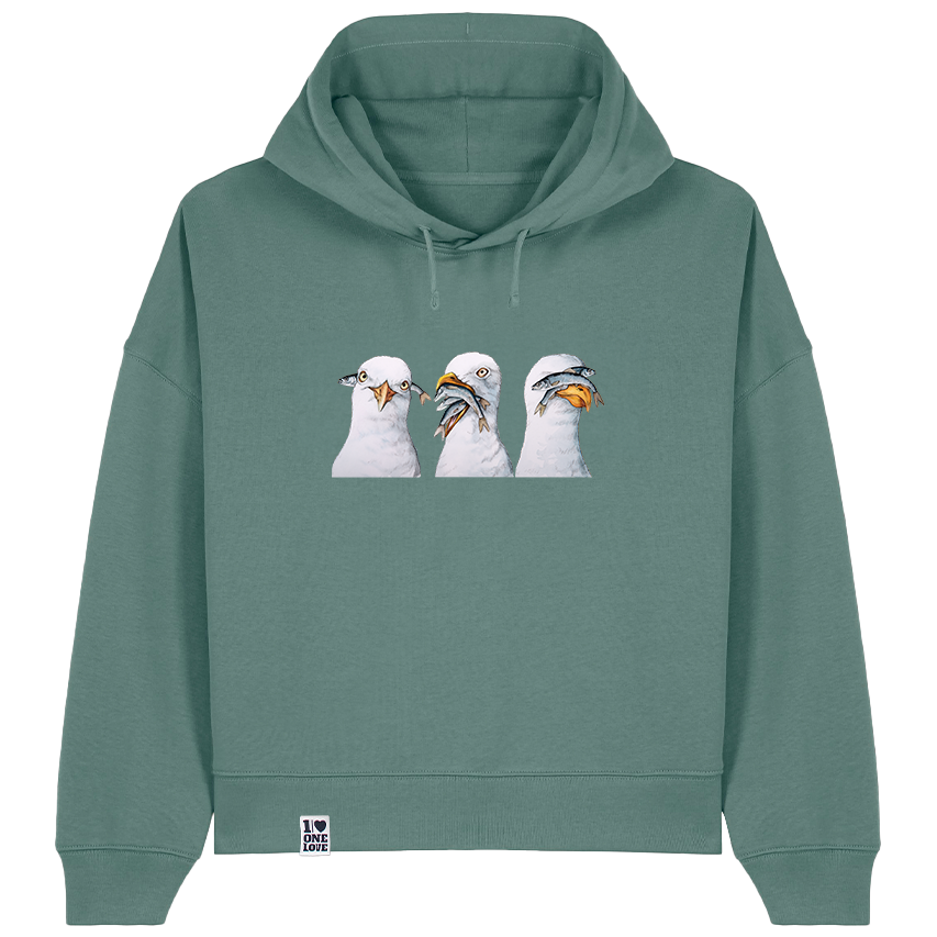 Möwen – Damen Hoodie | Bio-Baumwolle