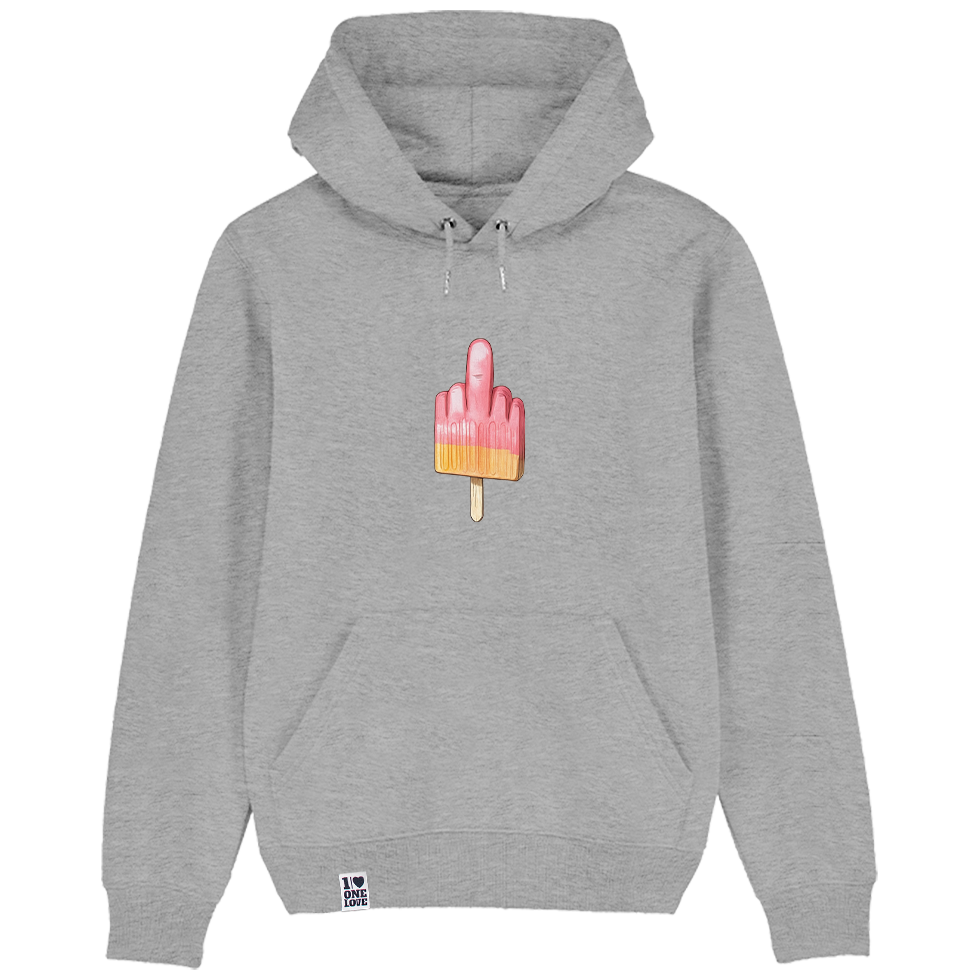 Mittelfinger Eis - Unisex Hoodie | 100% Bio-Baumwolle