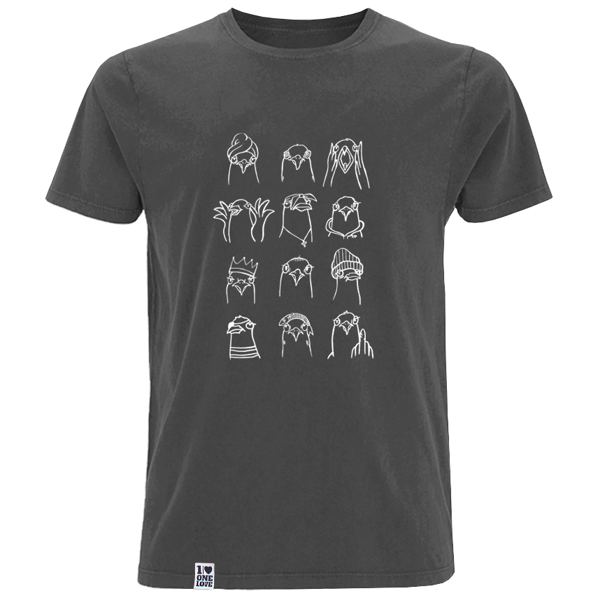 Möwen Collage – Herren Shirt | 100% Bio-Baumwolle