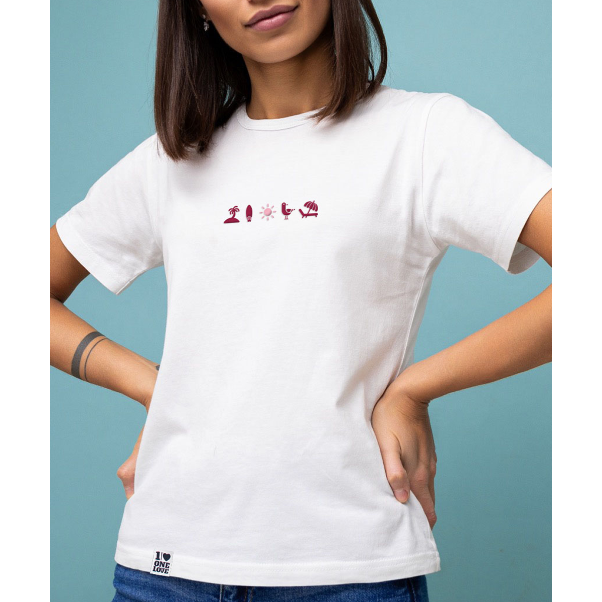 Beach Vibes - Damen Shirt | 100% Bio-Baumwolle | Edler Stick |