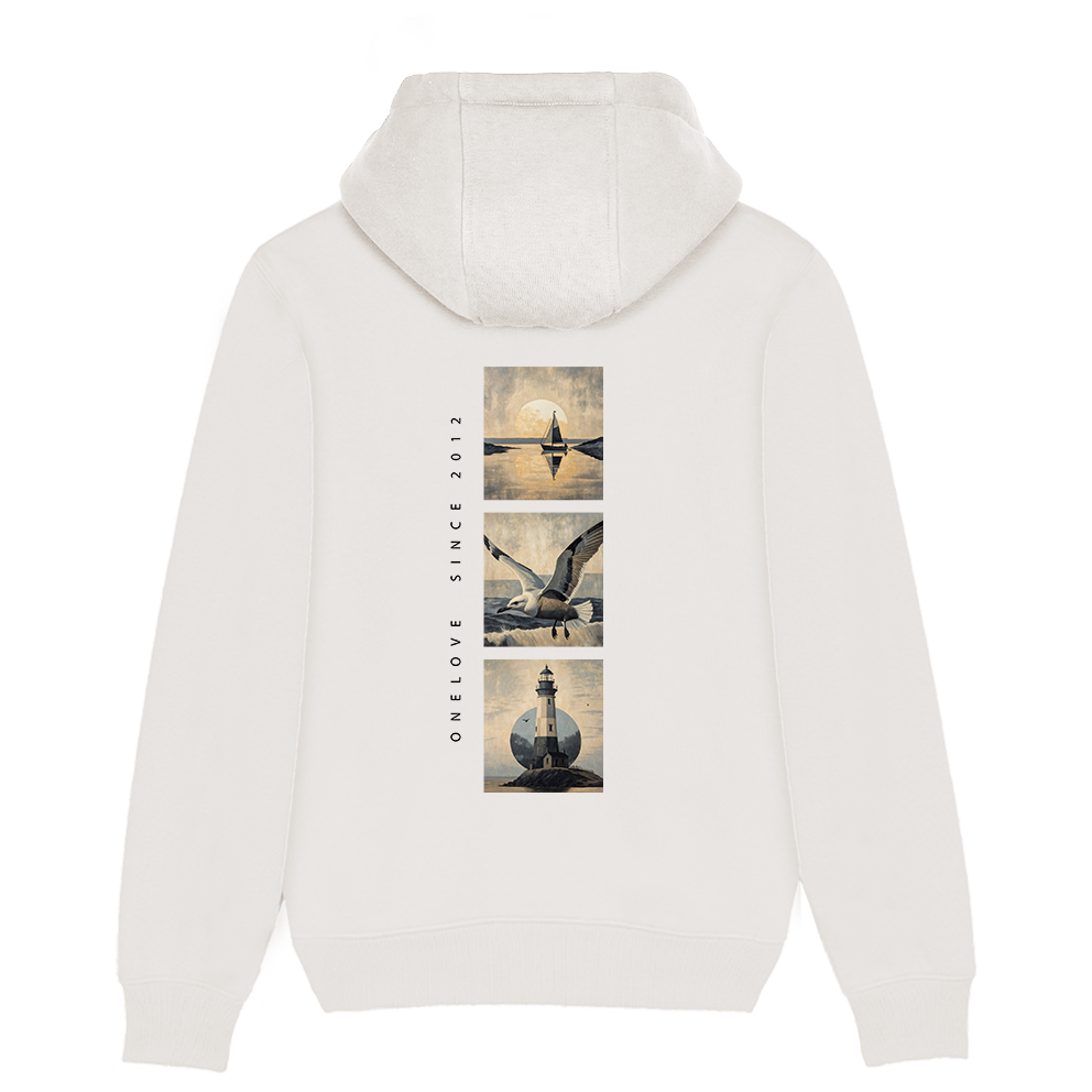 Sanfte Meeresbrise – Unisex Hoodie | 100% Bio-Baumwolle | Backprint
