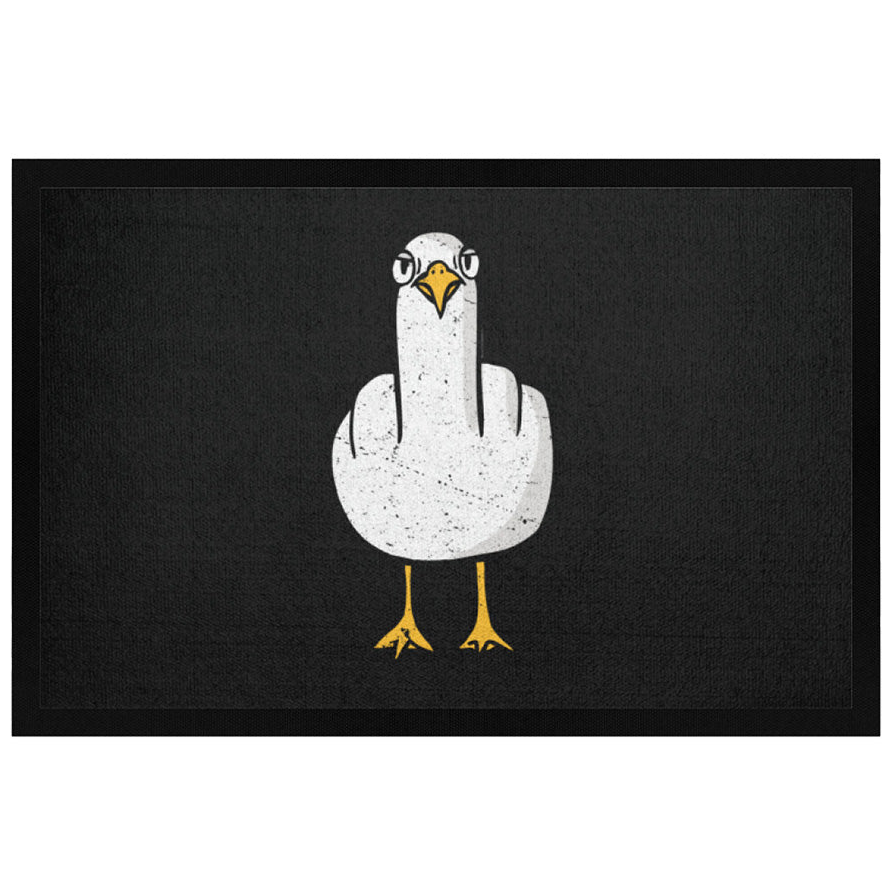 F**k You Möwe  - Fußmatte mit Gummirand