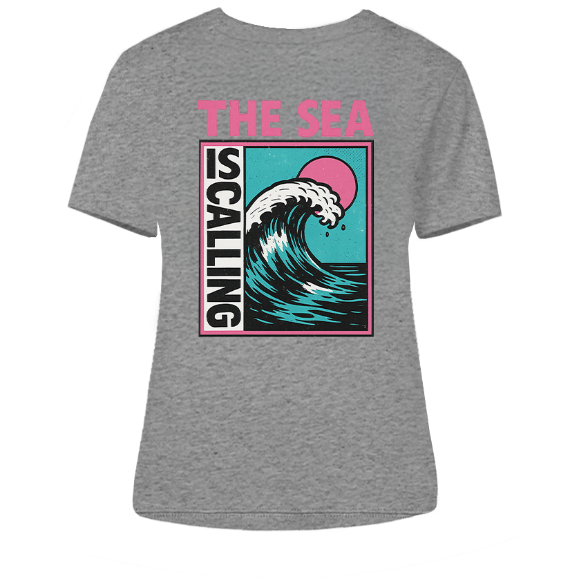 The Sea Is Calling  - Damen Shirt | 100% Bio-Baumwolle | Backprint
