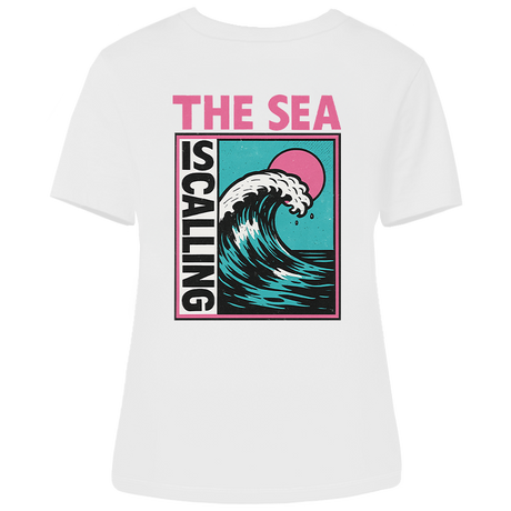 The Sea Is Calling  - Damen Shirt | 100% Bio-Baumwolle | Backprint