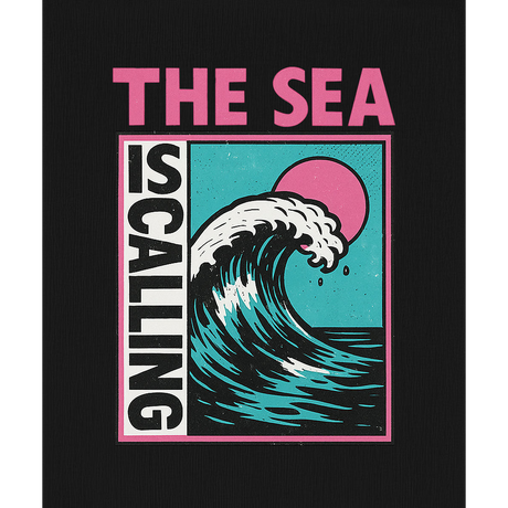 The Sea Is Calling  - Damen Shirt | 100% Bio-Baumwolle | Backprint