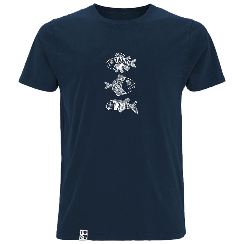 Meerzeit Fische – Herren Shirt | 100% Bio-Baumwolle