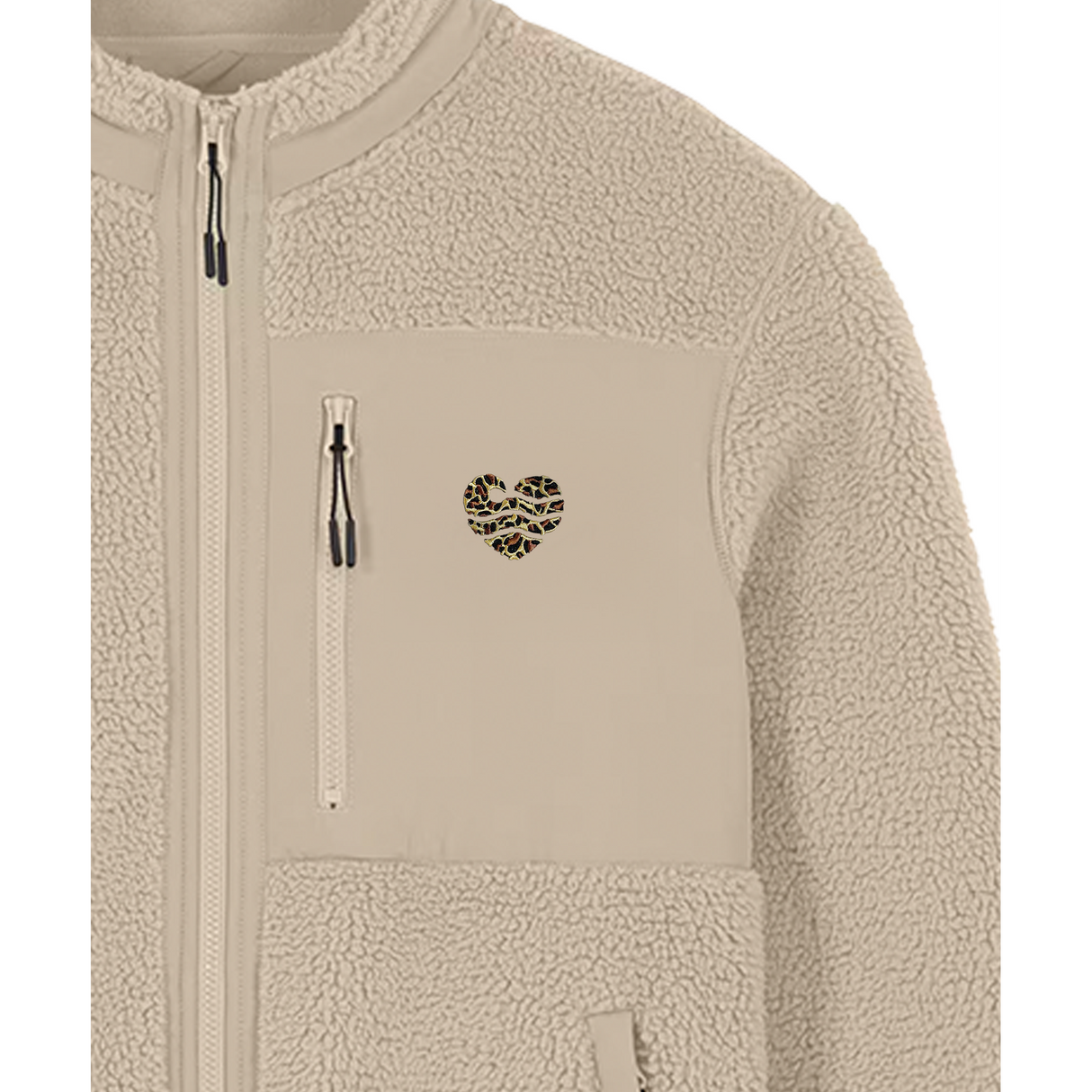 Leo-Wellenherz Stick - Unisex Teddyjacke | Edler Stick