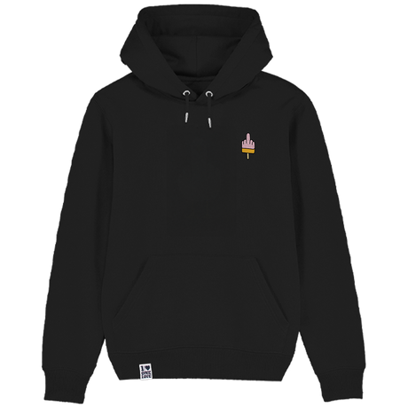 Mittelfinger Eis  - Unisex Hoodie | 100% Bio-Baumwolle | Edler Stick