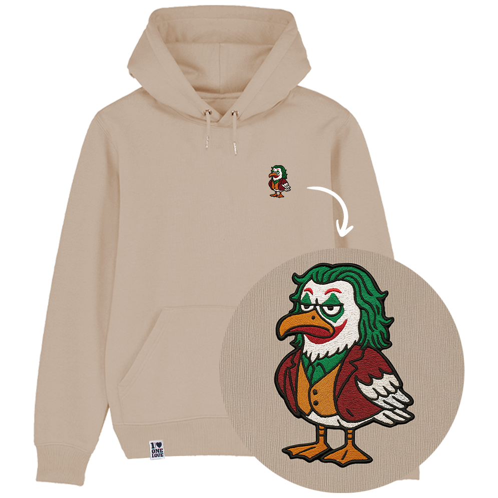 Joker Möwe - Unisex Hoodie | 100% Bio-Baumwolle | Edler Stick