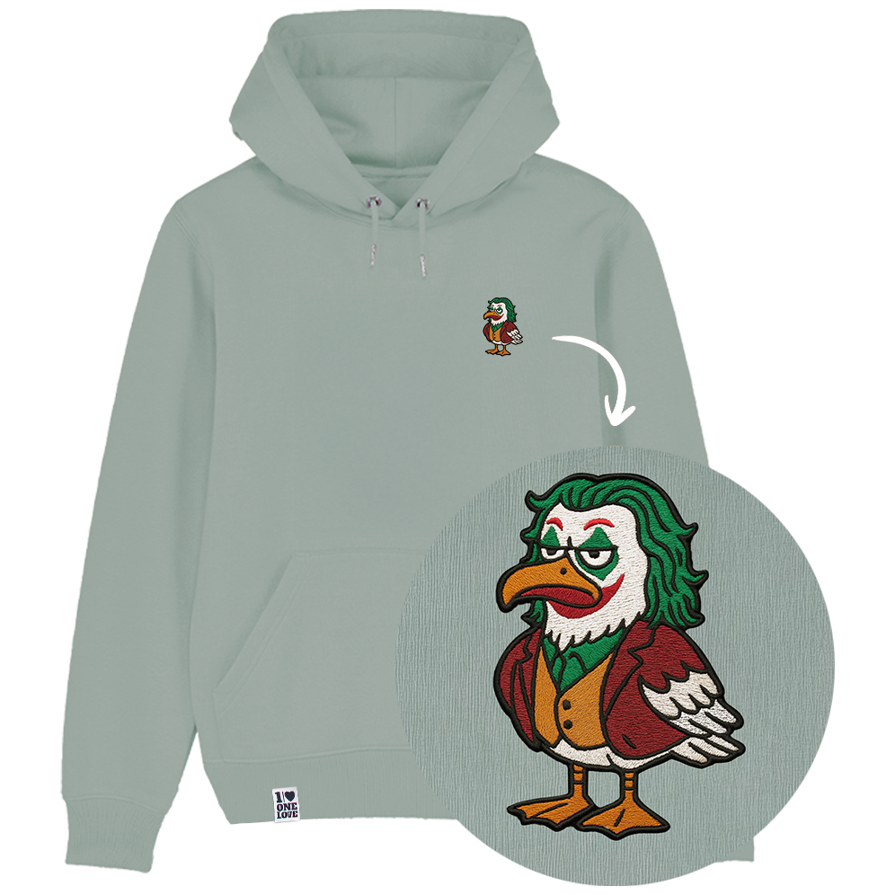 Joker Möwe - Unisex Hoodie | 100% Bio-Baumwolle | Edler Stick