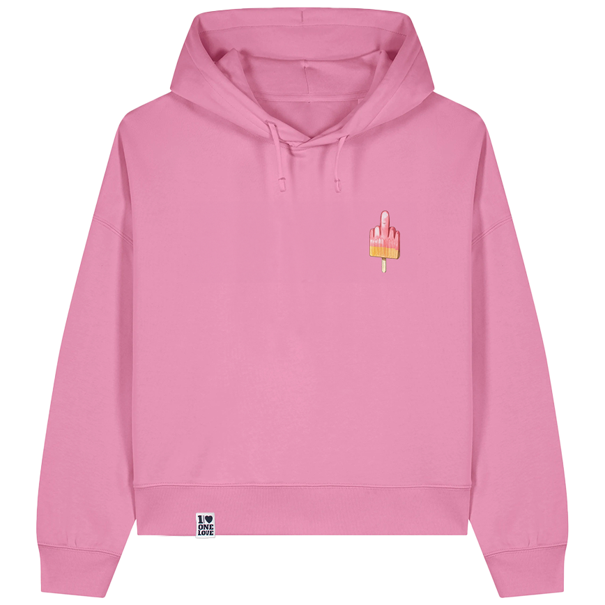 Mittelfinger Eis  - Damen Hoodie | Bio-Baumwolle