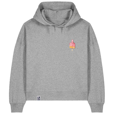 Mittelfinger Eis  - Damen Hoodie | Bio-Baumwolle