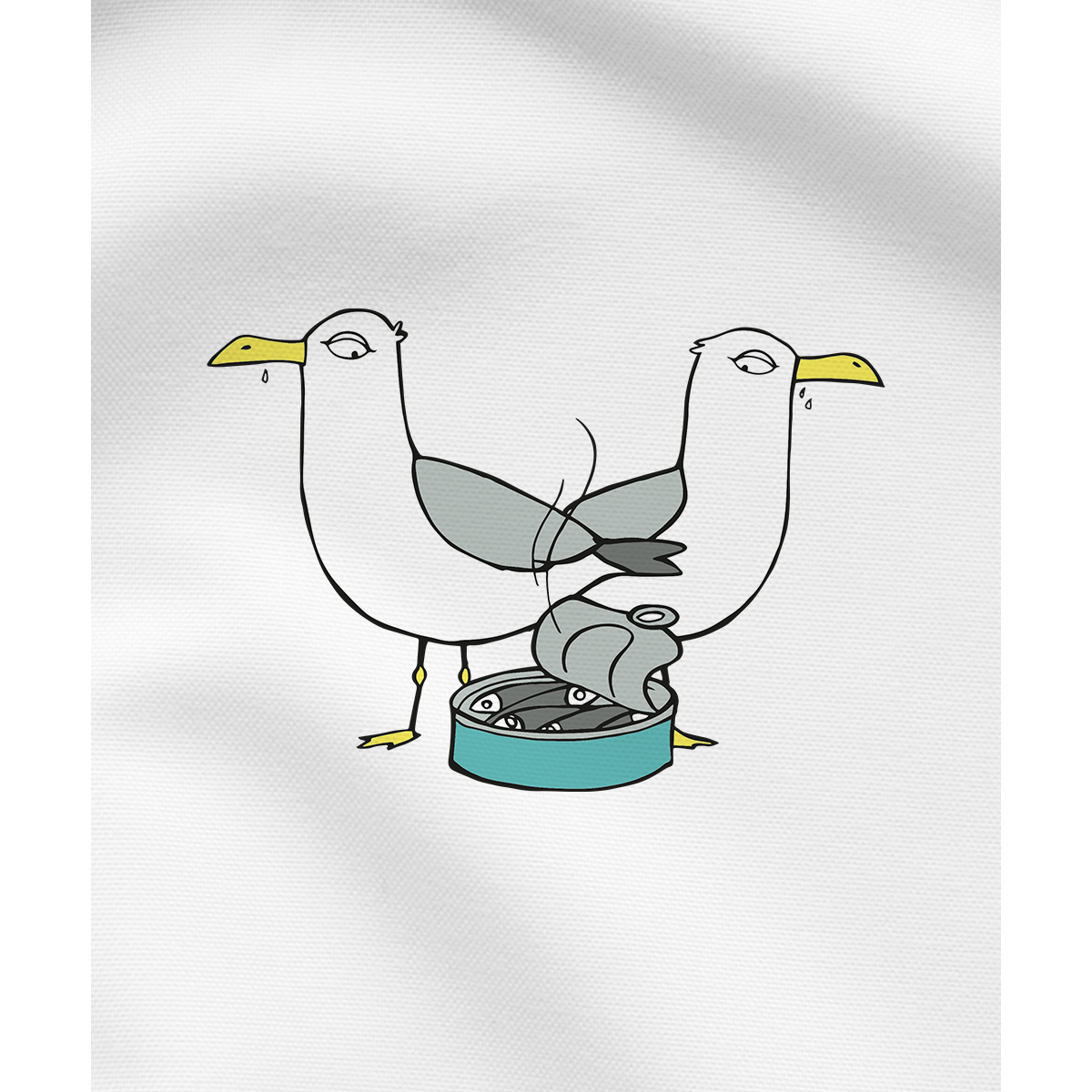 Möwen-Rendezvous – Nachhaltiger Jutebeutel