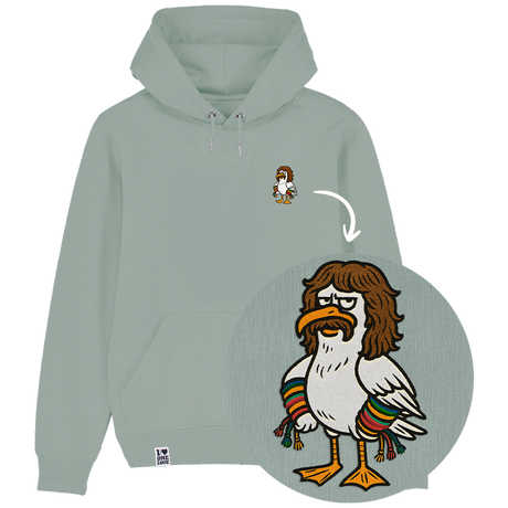 Möwe Wolle - Unisex Hoodie | 100% Bio-Baumwolle | Edler Stick