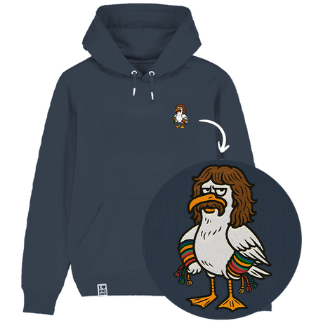 Möwe Wolle - Unisex Hoodie | 100% Bio-Baumwolle | Edler Stick