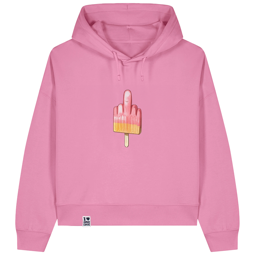Mittelfinger Eis  - Damen Hoodie | Bio-Baumwolle