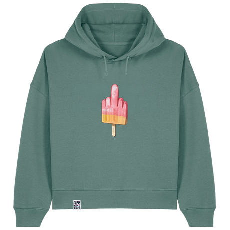 Mittelfinger Eis  - Damen Hoodie | Bio-Baumwolle