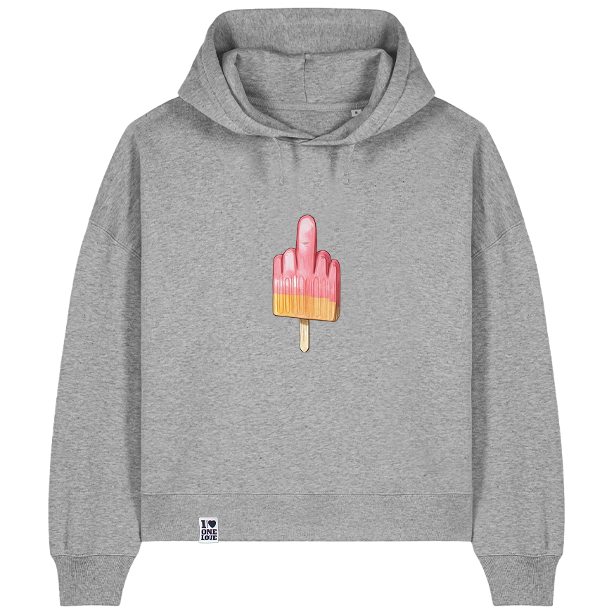 Mittelfinger Eis  - Damen Hoodie | Bio-Baumwolle