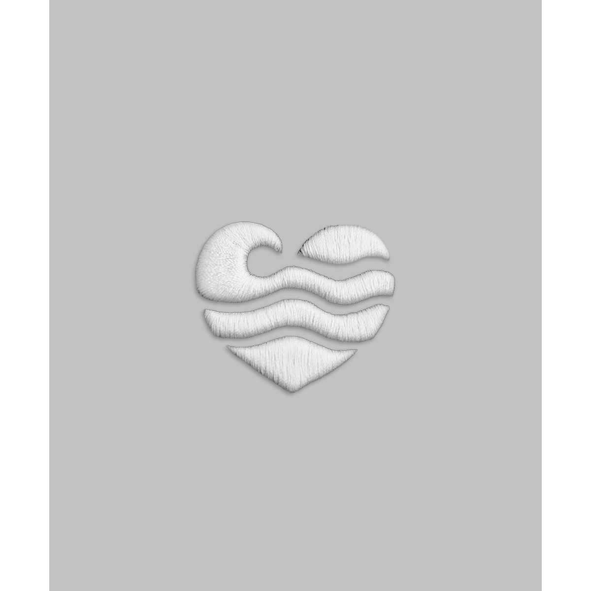 Wellenherz-Herzstück Unisex-Zipper