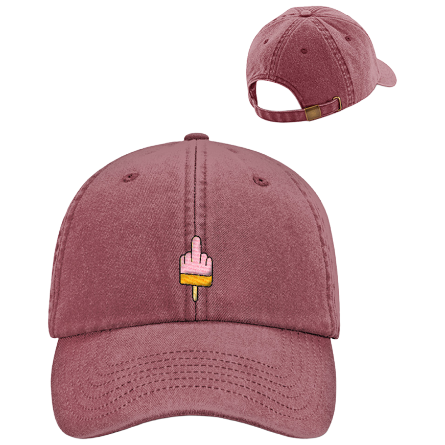 Mittelfinger Eis - Vintage Cap mit Stick