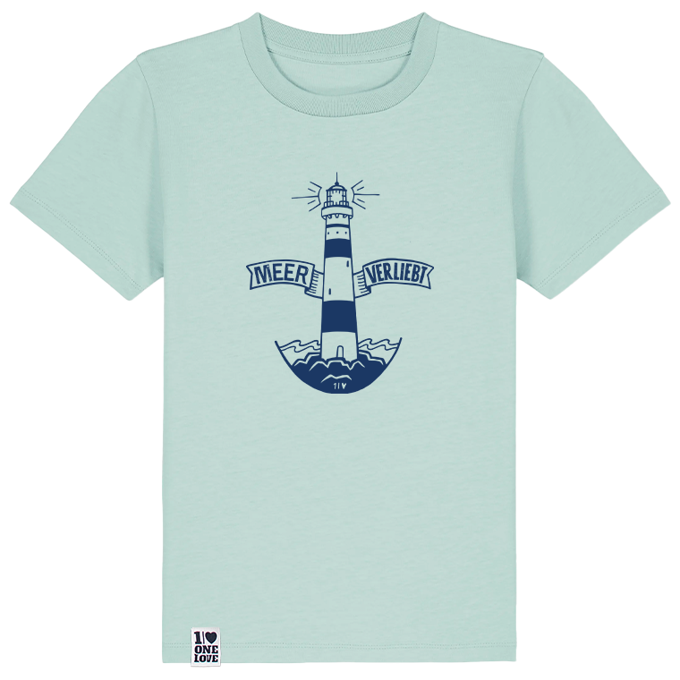 Leuchtturm-Zauber – Kinder Shirt in Grau