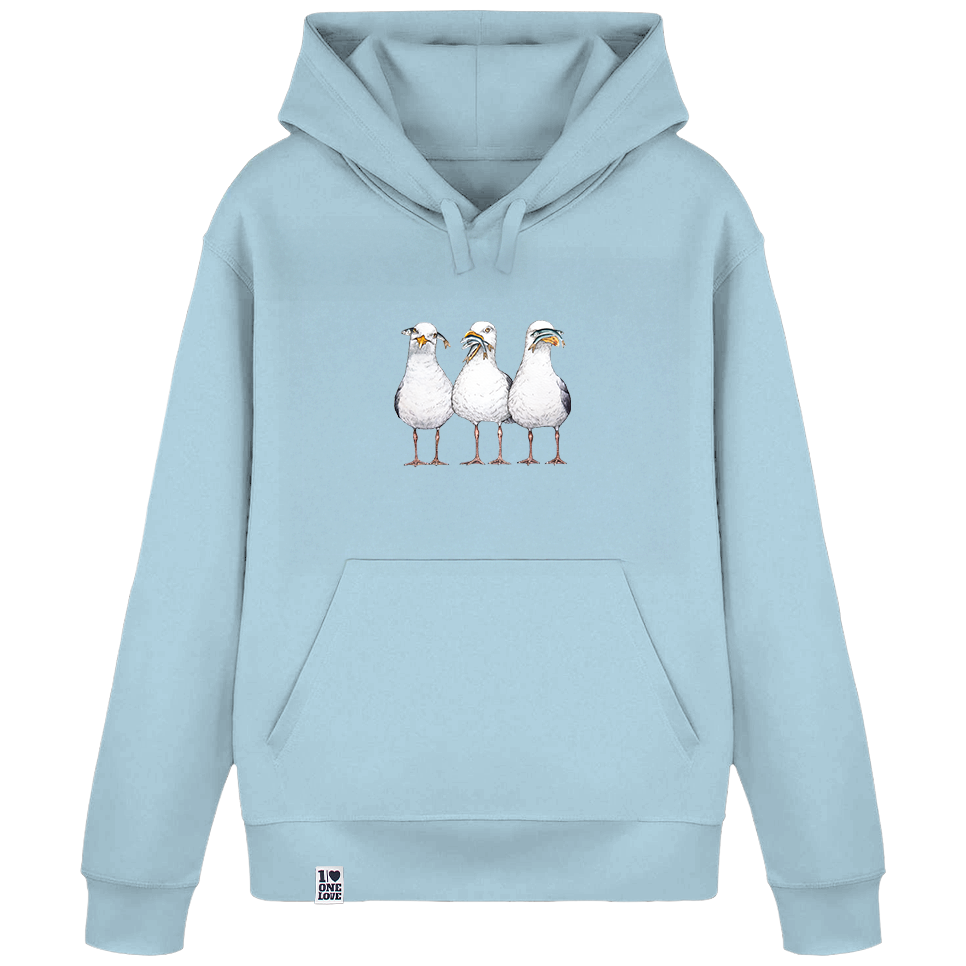 Drei Möwen - Unisex Hoodie | 100% Bio-Baumwolle