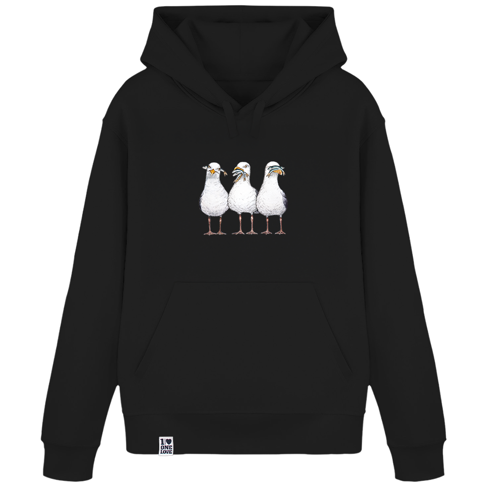 Drei Möwen - Unisex Hoodie | 100% Bio-Baumwolle