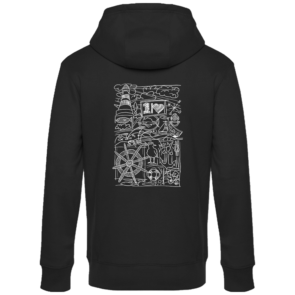 Meerzeit Hoodie – Herzen voller Küste