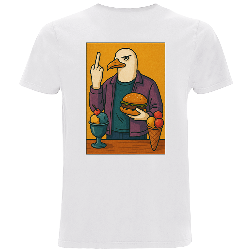 Möwenstillleben  - Herren Shirt | 100% Bio-Baumwolle | Backprint