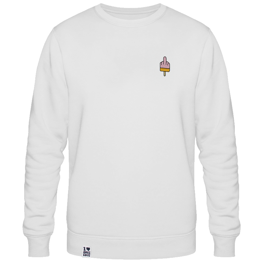 Mittelfinger Eis  - Unisex Sweater | 100% Bio-Baumwolle | Edler Stick