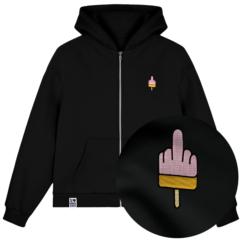 Mittelfinger Eis Stick  - Sweatjacke