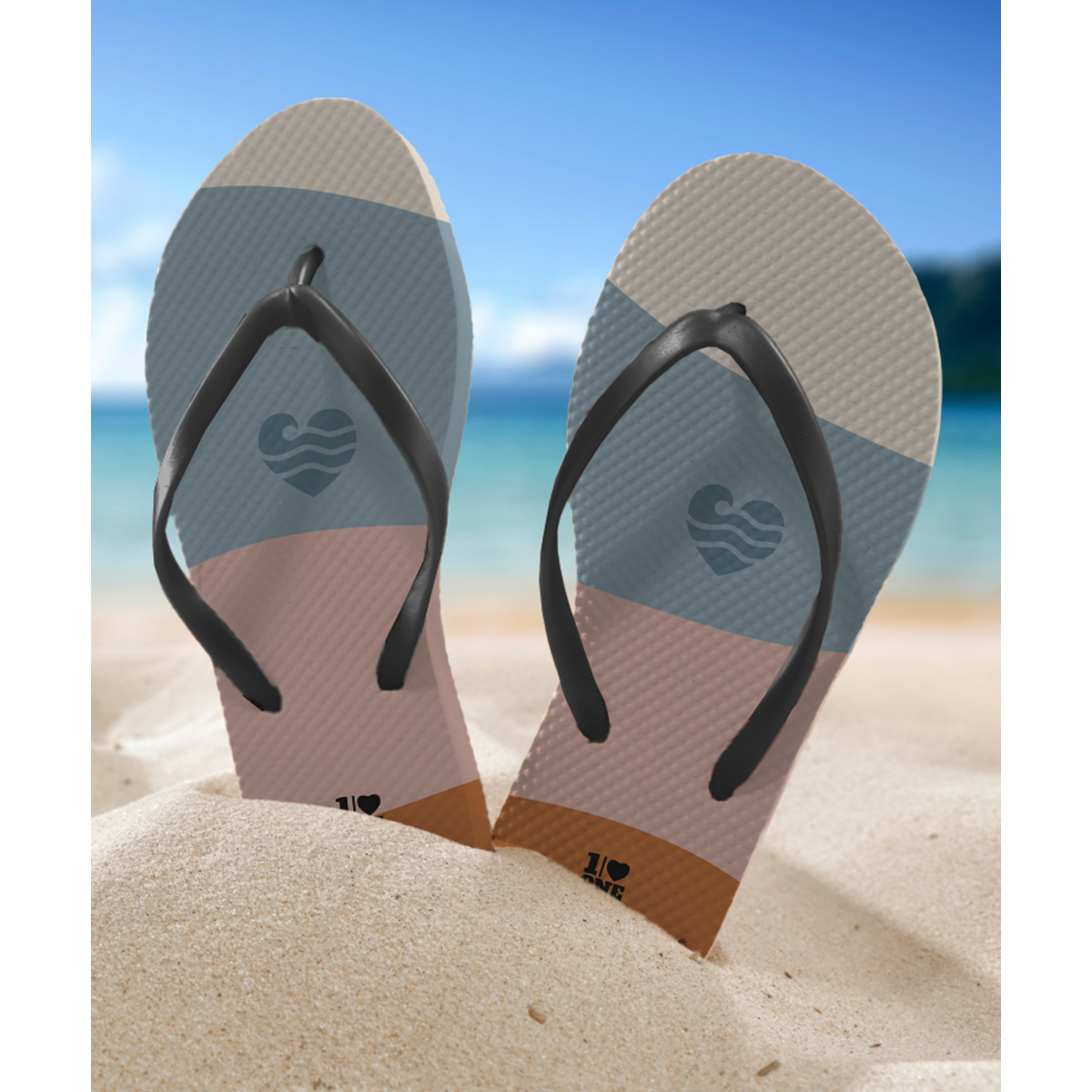 Wellenherz – Flip Flops mit maritimem Flair