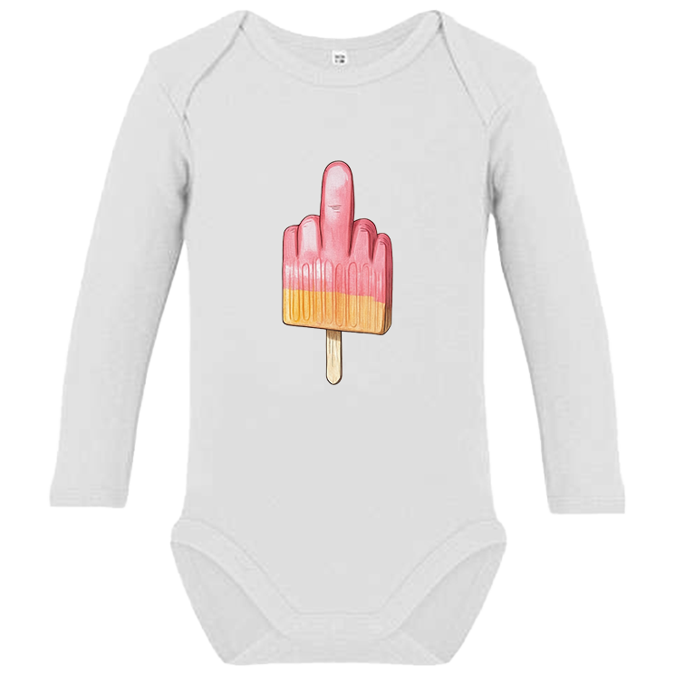 Mittelfinger Eis - Baby Body Langarm