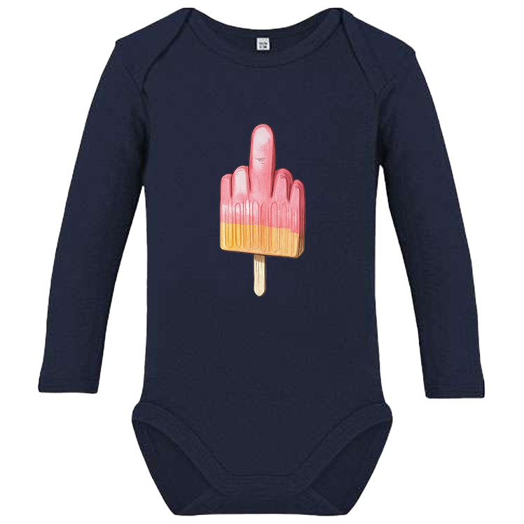 Mittelfinger Eis - Baby Body Langarm