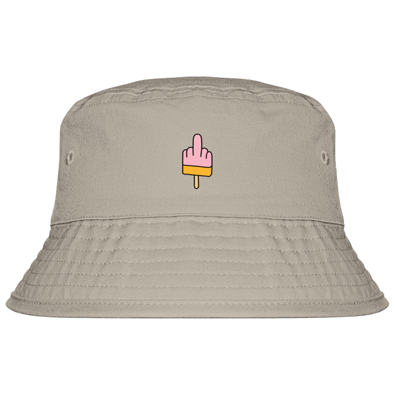 Mittelfinger Eis - Fischerhut mit Stick