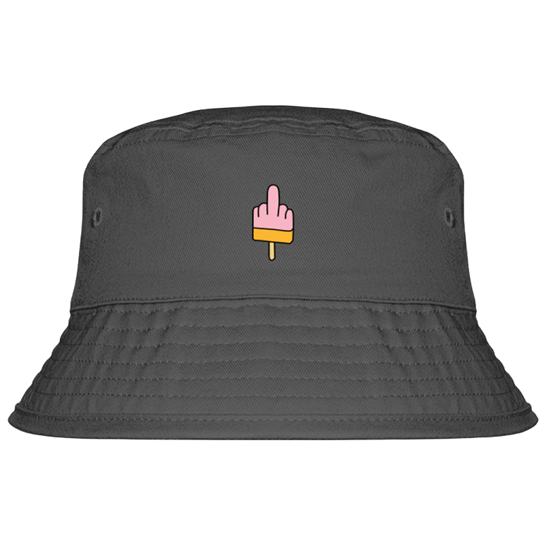 Mittelfinger Eis - Fischerhut mit Stick