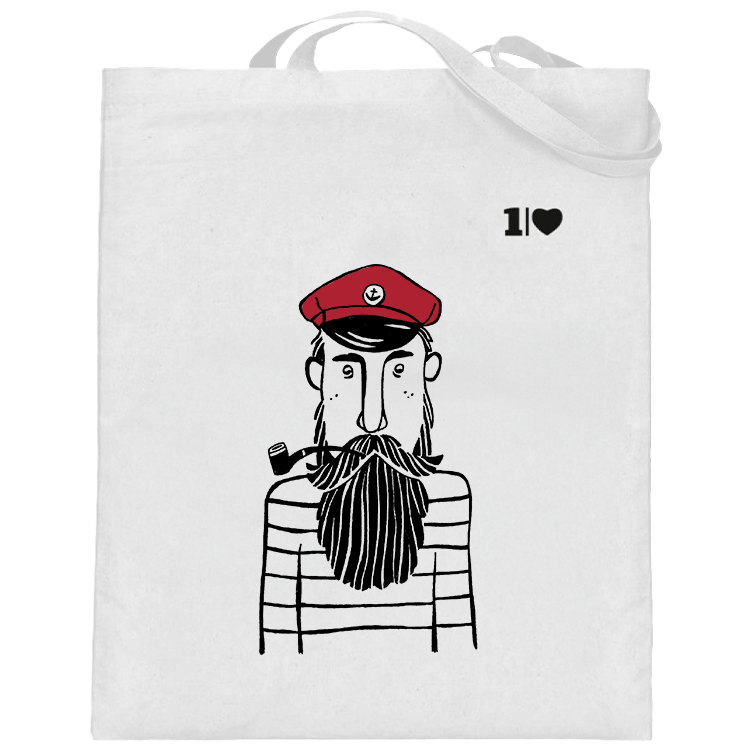 Maritime Liebe - Jutebeutel Seemann