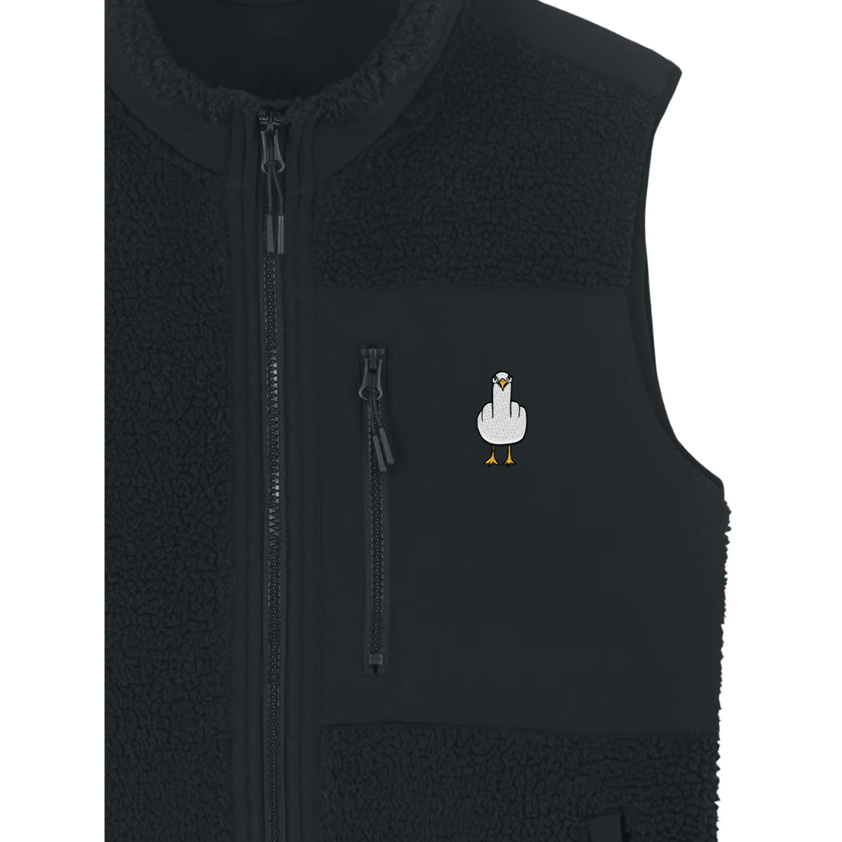 F**k You Möwe Stick - Unisex Teddyweste | Edler Stick