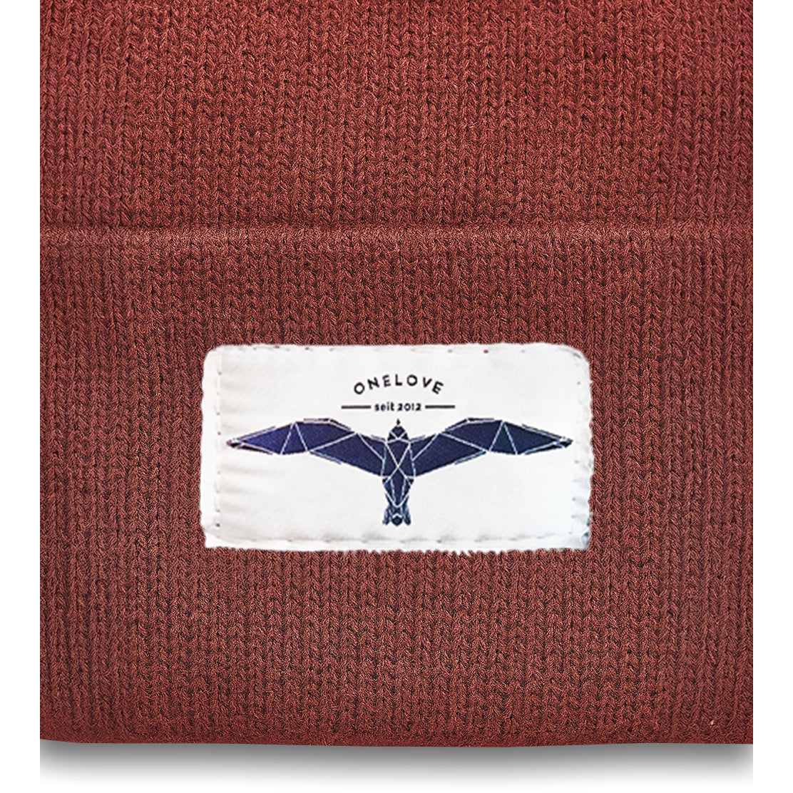 Geometrische Möwe Beanie Blutorange