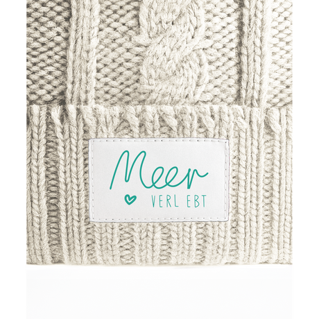 Meerverliebt Mütze Mit Weblabel