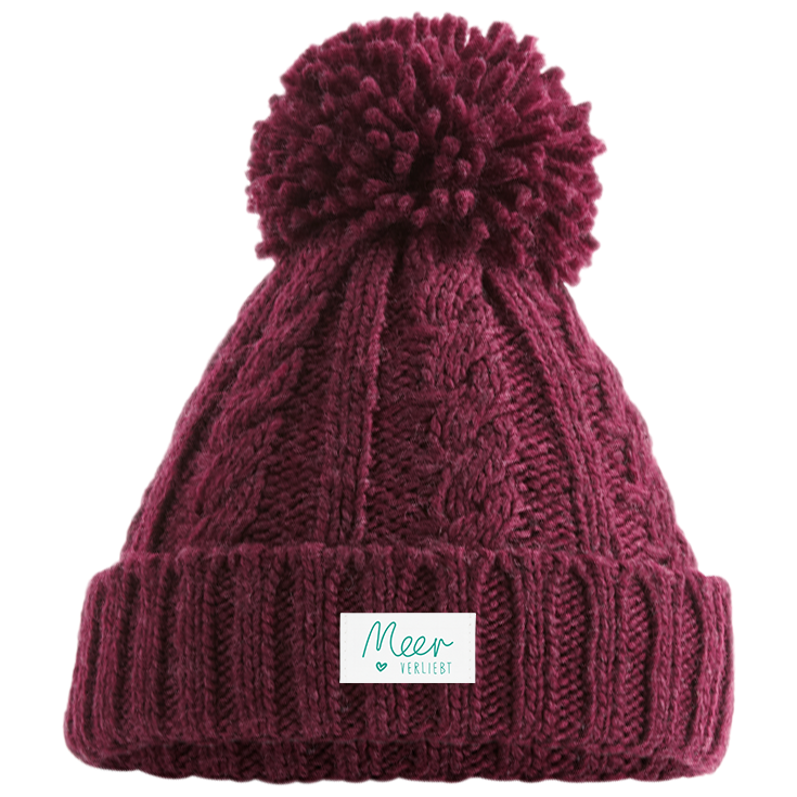 Meerverliebt Mütze Mit Weblabel