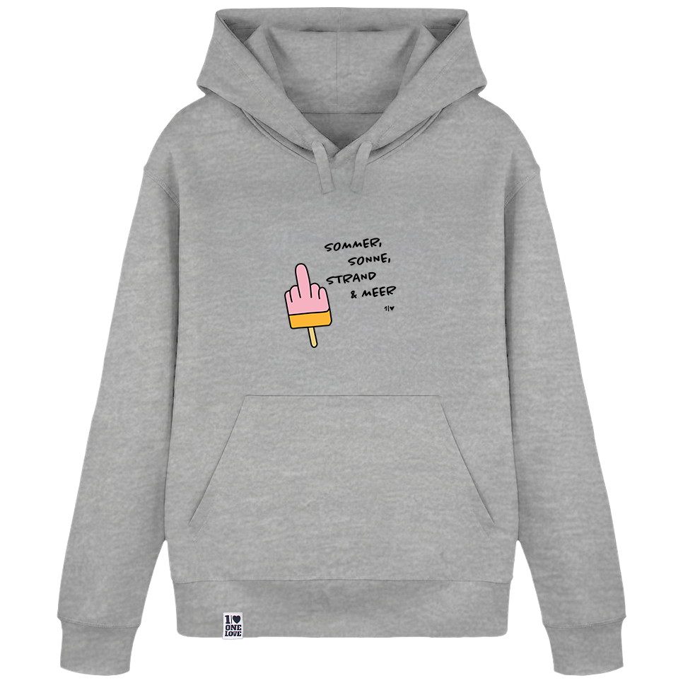 Sommer, Sonne, Strand & Meer - Unisex Hoodie | 100% Bio-Baumwolle